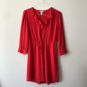 SOLD! H&M Coral Tie Dress (US 10)